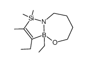 4,5-diethyl-2,2,3-trimethyl-6-oxa-1-azonia-2-sila-5-boratabicyclo{5.3.0}dec-3-ene结构式