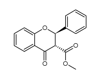 trans-methyl 4-oxo-2-phenylchromane-3-carboxylate结构式