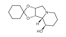 (1S,2R,8R,8aR)-1,2-(cyclohexylidenedioxy)-8-hydroxyindolizidine结构式