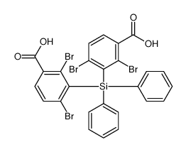 2,4-dibromo-3-[(2,6-dibromo-3-carboxyphenyl)-diphenylsilyl]benzoic acid结构式
