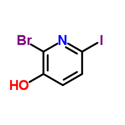 2-溴-3-羟基-6-碘吡啶结构式