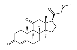 21-Methoxypregn-4-ene-3,11,20-trione结构式
