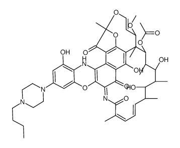 3'-Hydroxy-5'-(4-butyl-1-piperazinyl)benzoxazinorifamycin结构式