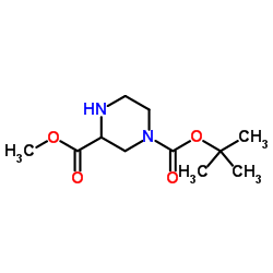 1--BOC-3-哌嗪甲酸甲酯结构式