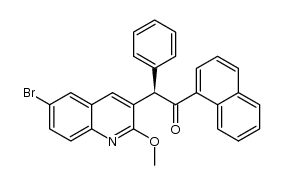 (2R)-2-(6-bromo-2-methoxyquinolin-3-yl)-1-(naphthalen-1-yl)-2-phenylethanone结构式