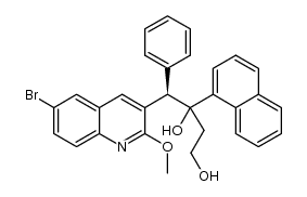 (4R)-4-(6-bromo-2-methoxyquinolin-3-yl)-3-(naphthalen-1-yl)-4-phenylbutane-1,3-diol结构式