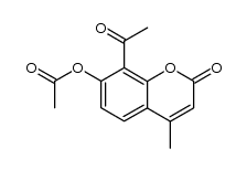 8-acetyl-4-methyl-2-oxo-2H-chromen-7-yl acetate结构式