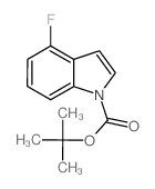 4-氟-1H-吲哚-1-羧酸叔丁酯结构式
