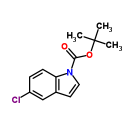 1-叔丁氧羰基-5-氯吲哚结构式