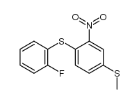 2-(2-fluorophenylthio)-5-(methylthio)nitrobenzene结构式