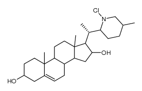 (22S:25R)-N-Chlor-22,26-imino-cholest-5-en-3β,16β-diol结构式