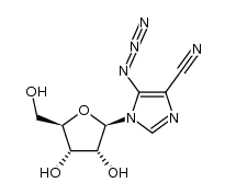 5-azido-1-β-D-ribofuranosyl-1H-imidazole-4-carbonitrile结构式