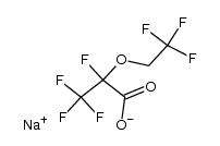 sodium 2,3,3,3-tetrafluoro-2-(2,2,2-trifluoroethoxy)propanoate结构式