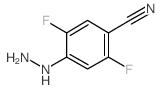 2,5-二氟-4-肼基苯甲腈结构式