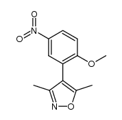 3,5-dimethyl-4-[2-(methyloxy)-5-nitrophenyl]isoxazole结构式