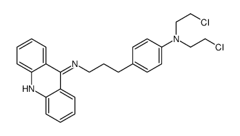 N-[3-[4-[bis(2-chloroethyl)amino]phenyl]propyl]acridin-9-amine结构式
