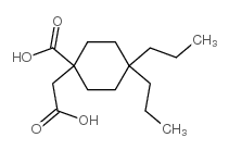 1-CARBOXYMETHYL-4,4-DIPROPYL-CYCLOHEXANECARBOXYLIC ACID结构式