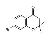 7-溴-2,2-二甲基苯并二氢吡喃-4-酮结构式