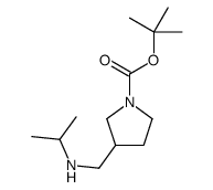 3-((异丙基氨基)甲基)吡咯烷-1-羧酸叔丁酯结构式