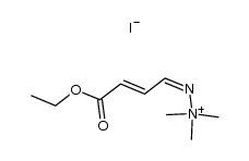 (Z)-2-((E)-4-ethoxy-4-oxobut-2-en-1-ylidene)-1,1,1-trimethylhydrazin-1-ium iodide结构式