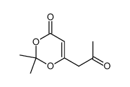 2,2-dimethyl-6-(2-oxopropyl)-4H-1,3-dioxin-4-one结构式