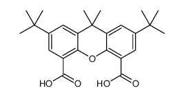 2,7-二叔丁基-9,9-二甲基呫吨-4,5-二羧酸结构式