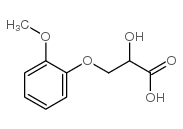 2-羟基-3-(2-甲氧基苯氧基)丙酸结构式