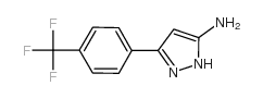 5-(4-三氟甲基苯基)-2H-吡唑-3-胺结构式