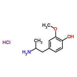 4-hydroxy-3-Methoxyamphetamine (hydrochloride)结构式