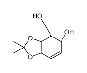 [3aS-(3aα,4α,5α,7aα)]-3a,4,5,7a-四氢-2,2-二甲基-1,3-苯并二恶唑-4,5-二醇结构式