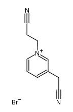 1-(2-cyanoethyl)-3-(cyanomethyl)pyridin-1-ium bromide结构式