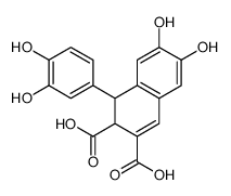 1-(3,4-dihydroxyphenyl)-6,7-dihydroxy-1,2-dihydronaphthalene-2,3-dicarboxylic acid结构式