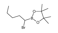 2-(1-bromopentyl)-4,4,5,5-tetramethyl-1,3,2-dioxaborolane结构式