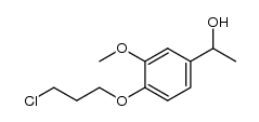 1-(4-(3-chloropropoxy)-3-methoxyphenyl)ethanol结构式