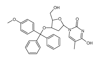 1-[(2R,4S,5R)-5-(hydroxymethyl)-4-[(4-methoxyphenyl)-diphenylmethoxy]oxolan-2-yl]-5-methylpyrimidine-2,4-dione结构式