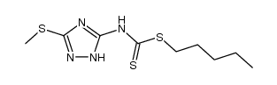 amyl (3-methylthio-1,2,4-triazol-5-yl)aminodithiocarbonate结构式