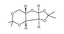 (3aS,3bR,7aS,8aS)-2,2,5,5-tetramethyltetrahydro-3aH-[1,3]dioxolo[4',5':4,5]furo[3,2-d][1,3]dioxane结构式