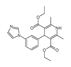 diethyl 4-(3-imidazol-1-ylphenyl)-2,6-dimethyl-1,4-dihydropyridine-3,5-dicarboxylate结构式