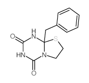 2H-Thiazolo[3,2-a]-1,3,5-triazine-2,4(3H)-dione,tetrahydro-8a-(phenylmethyl)-结构式