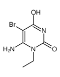 6-氨基-5-溴-1-乙基嘧啶-2,4(1h,3h)-二酮结构式