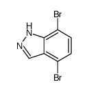 4,7-Dibromo-1H-indazole结构式