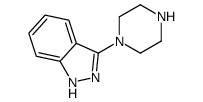 3-(1-哌嗪)-1H-吲唑结构式
