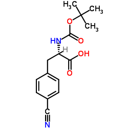 Boc-L-4-氰基苯丙氨酸结构式