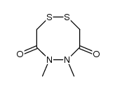 1,2-dimethyl-3,8-dioxo-1,2,5,6-diazadithiocane结构式