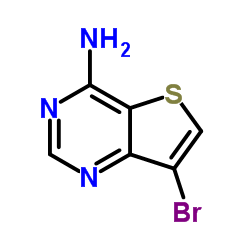 7-溴-噻吩并[3,2-d]嘧啶-4-胺结构式