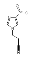 3-(4-nitroimidazol-1-yl)propanenitrile结构式