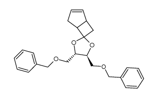 4',5'-bis(benzyloxymethyl)bicyclo[3.2.0]hept-2-ene-6-spiro-2'-(1',3'-dioxolane)结构式