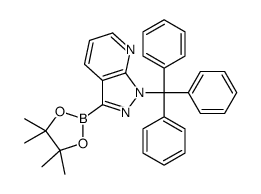 3-(4,4,5,5-四甲基-1,3,2-二噁硼烷-2-基)-1-三苯甲游基-吡唑并[5,4-b]吡啶结构式