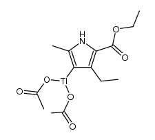 ethyl 4-[bis(acetoxy)thallio]-3-ethyl-5-methylpyrrole-2-carboxylate结构式