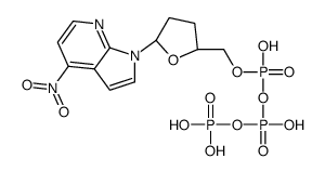 [hydroxy-[[(2S,5R)-5-(4-nitropyrrolo[2,3-b]pyridin-1-yl)oxolan-2-yl]methoxy]phosphoryl] phosphono hydrogen phosphate结构式